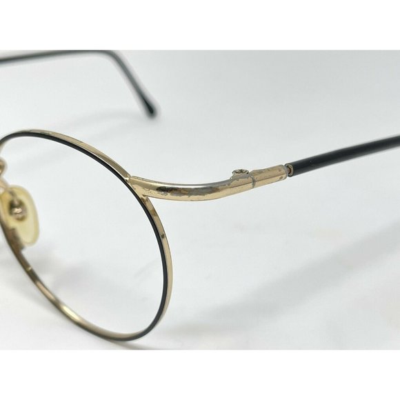VINTAGE Polo Ralph Lauren Polo 535 Eyeglasses Round Black & Gold 51 [] 18 Rare - Picture 9 of 11